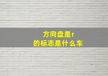 方向盘是r 的标志是什么车